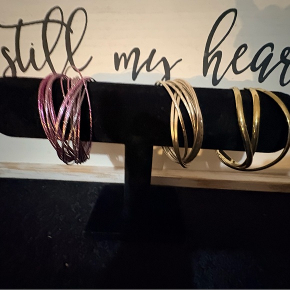 Chic Gold and Silver Bracelet Set - Picture 3 of 10